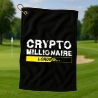 Crypto Millionaire Loading Golf Towel thumb 1
