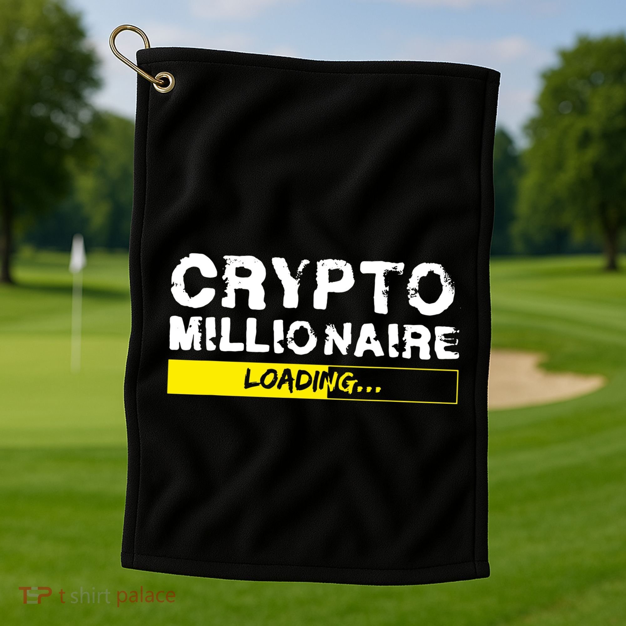 Crypto Millionaire Loading Golf Towel
