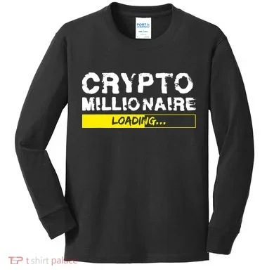 Crypto Millionaire Loading Kids Long Sleeve Shirt