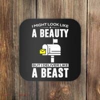 Cute Mail Lady Mail Carrier Postal Worker Coaster thumb 0