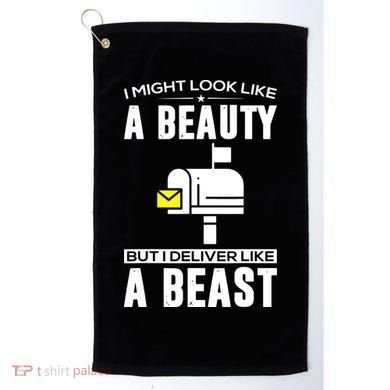 Cute Mail Lady Mail Carrier Postal Worker Golf Towel