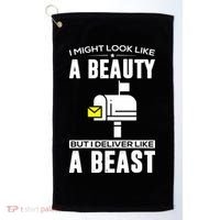Cute Mail Lady Mail Carrier Postal Worker Golf Towel thumb 0