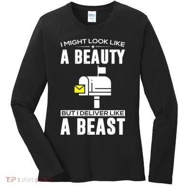 Cute Mail Lady Mail Carrier Postal Worker Women's Long Sleeve Shirt