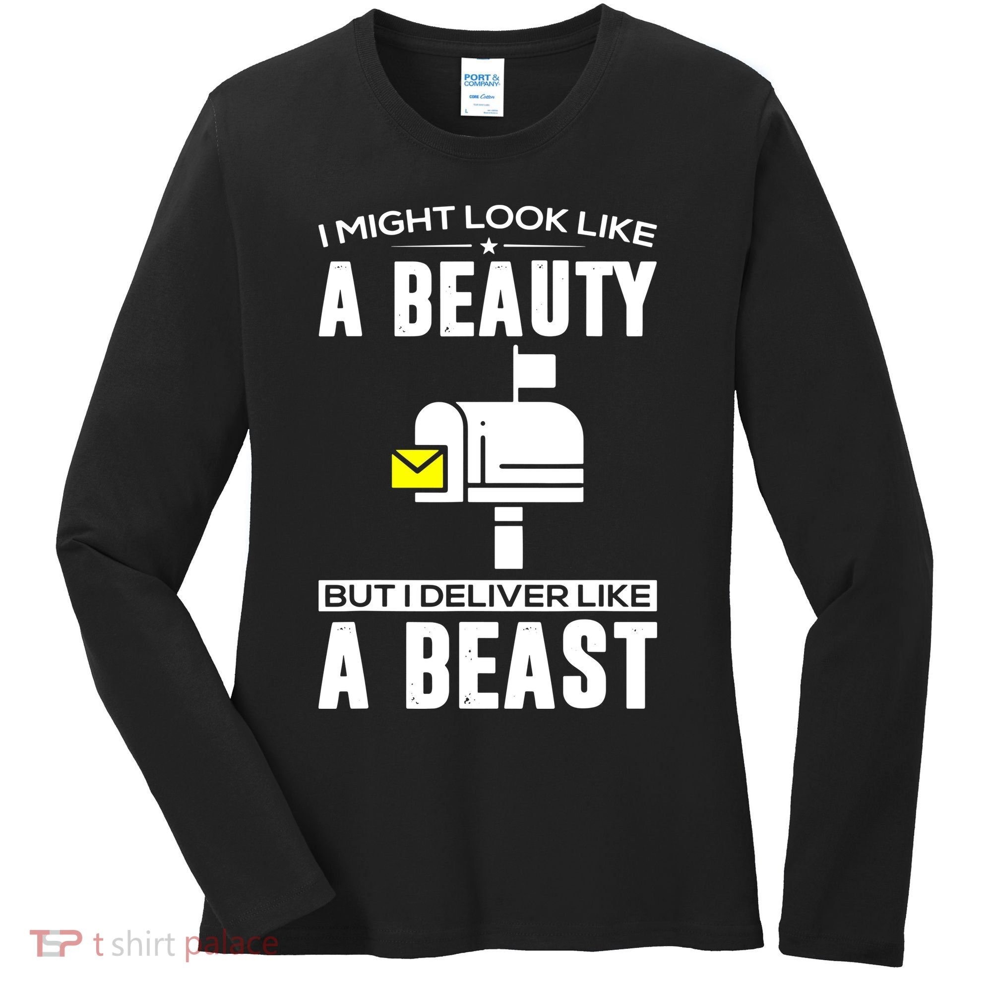 Cute Mail Lady Mail Carrier Postal Worker Women's Long Sleeve Shirt