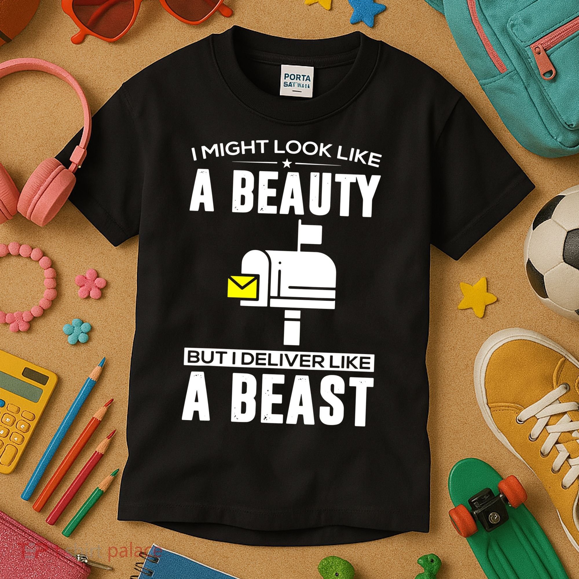 Cute Mail Lady Mail Carrier Postal Worker Kids T-Shirt