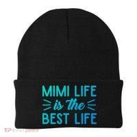 Cute Mimi Life Is The Best Life Letter Graphic Grandma Bless Gift Beanie thumb 0