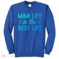 Cute Mimi Life Is The Best Life Letter Graphic Grandma Bless Gift Sweatshirt thumb 0