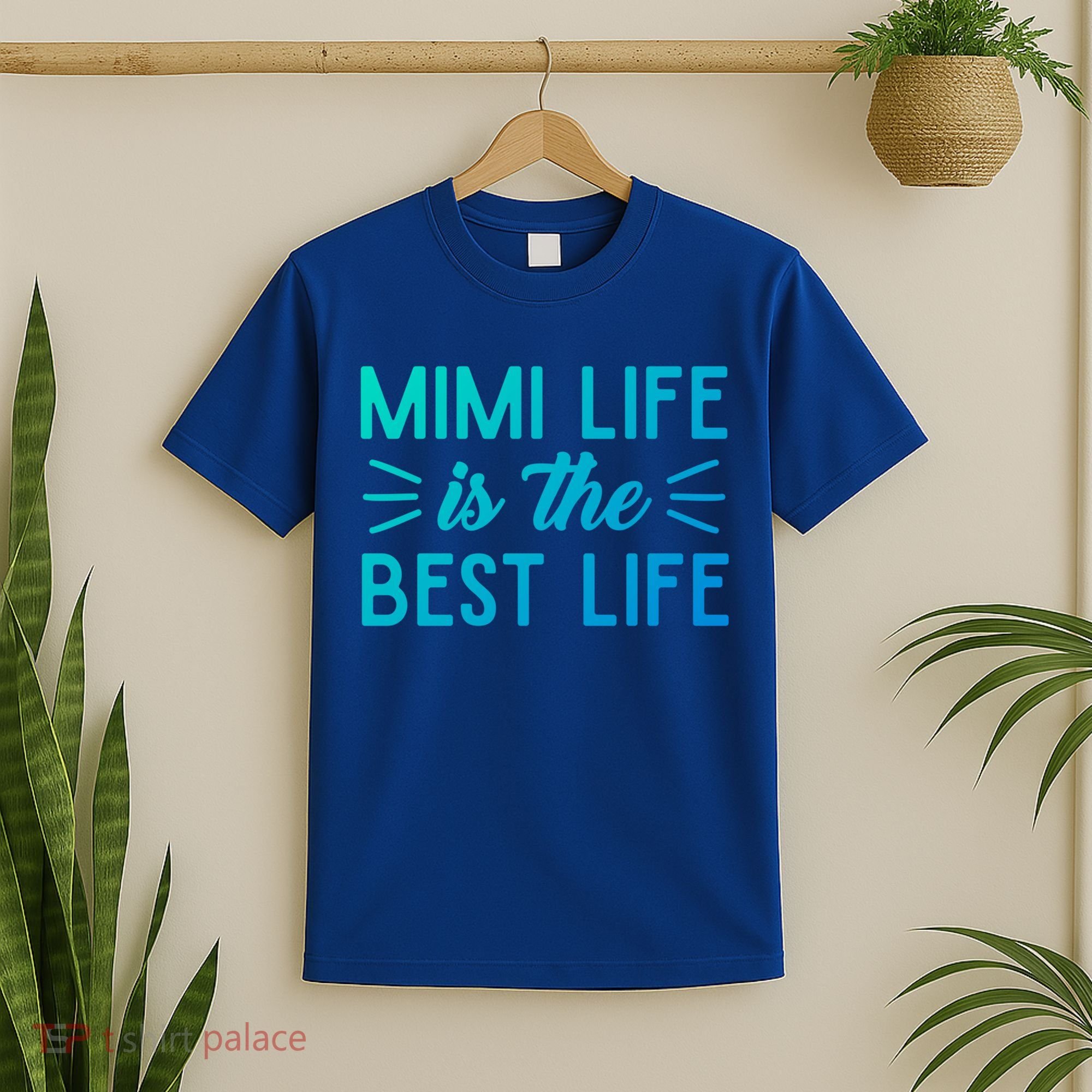 Cute Mimi Life Is The Best Life Letter Graphic Grandma Bless Gift T-Shirt