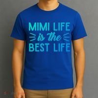 Cute Mimi Life Is The Best Life Letter Graphic Grandma Bless Gift T-Shirt thumb 3