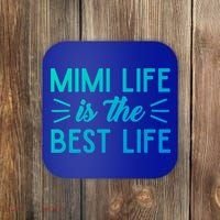 Cute Mimi Life Is The Best Life Letter Graphic Grandma Bless Gift Coaster thumb 0