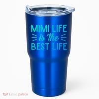 Cute Mimi Life Is The Best Life Letter Graphic Grandma Bless Gift Tumbler thumb 0