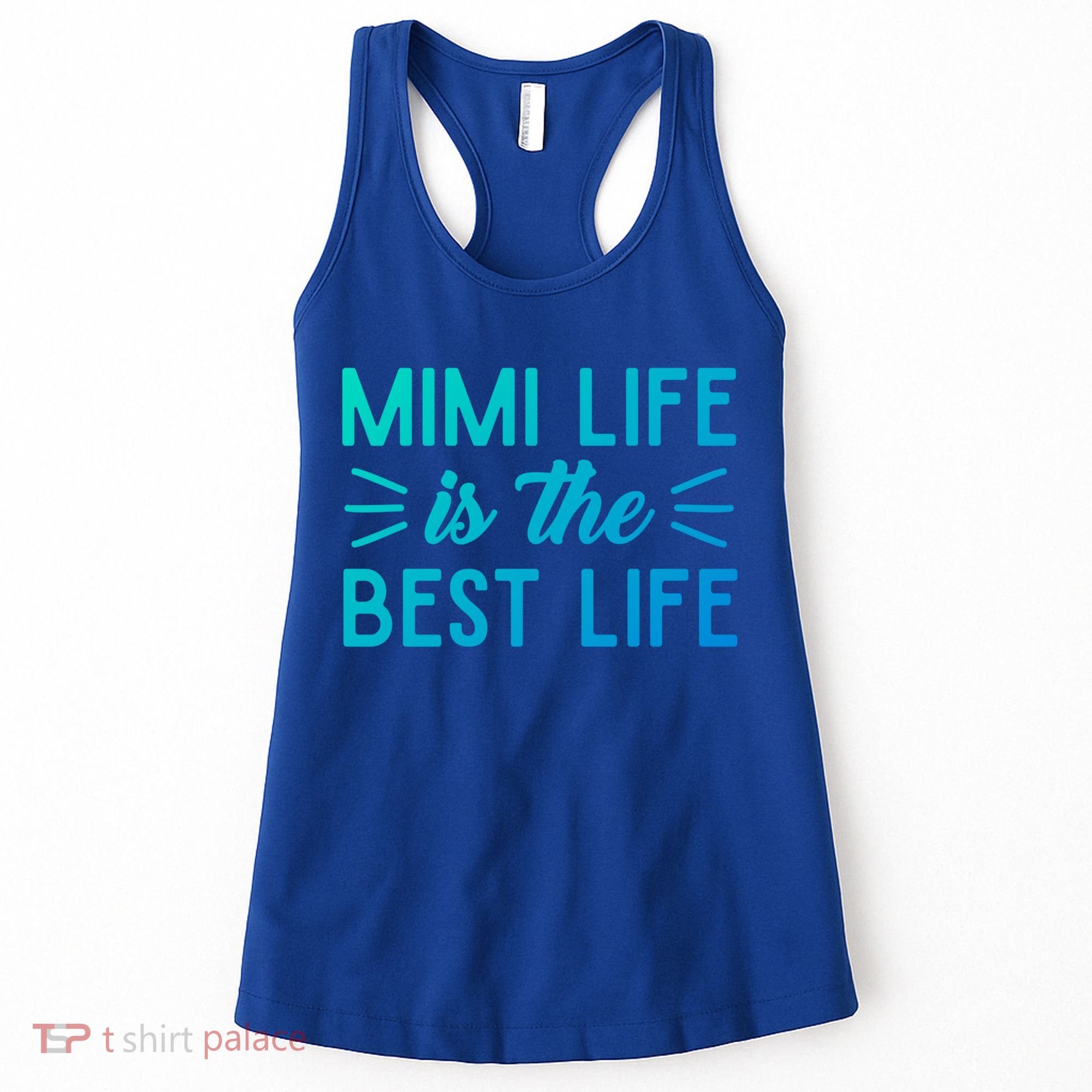 Cute Mimi Life Is The Best Life Letter Graphic Grandma Bless Gift Women's Tank Top