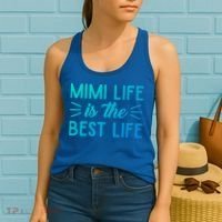 Cute Mimi Life Is The Best Life Letter Graphic Grandma Bless Gift Women's Tank Top thumb 2