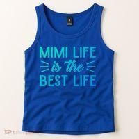 Cute Mimi Life Is The Best Life Letter Graphic Grandma Bless Gift Tank Top thumb 2