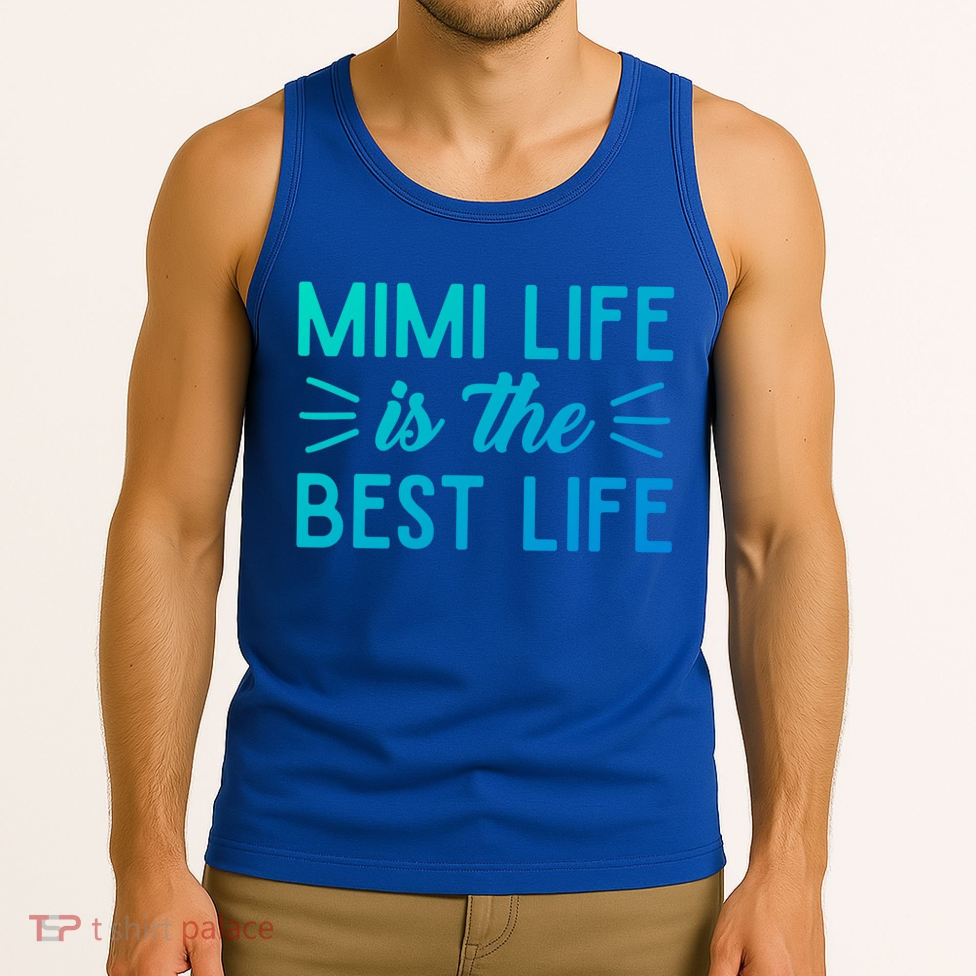 Cute Mimi Life Is The Best Life Letter Graphic Grandma Bless Gift Tank Top