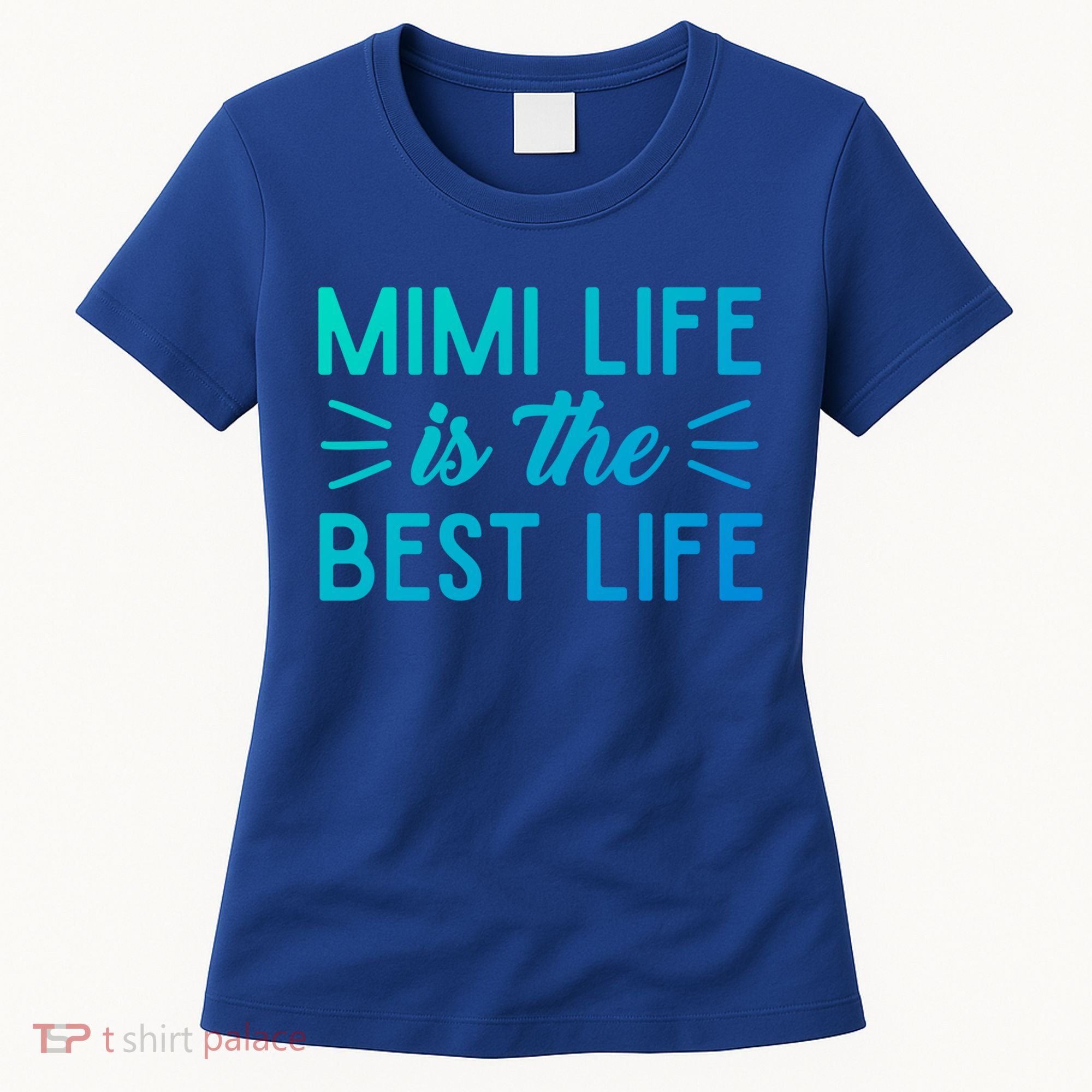 Cute Mimi Life Is The Best Life Letter Graphic Grandma Bless Gift Women's T-Shirt