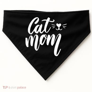 Cat Mom Lover Cute Gift USA-Made Doggie Bandana