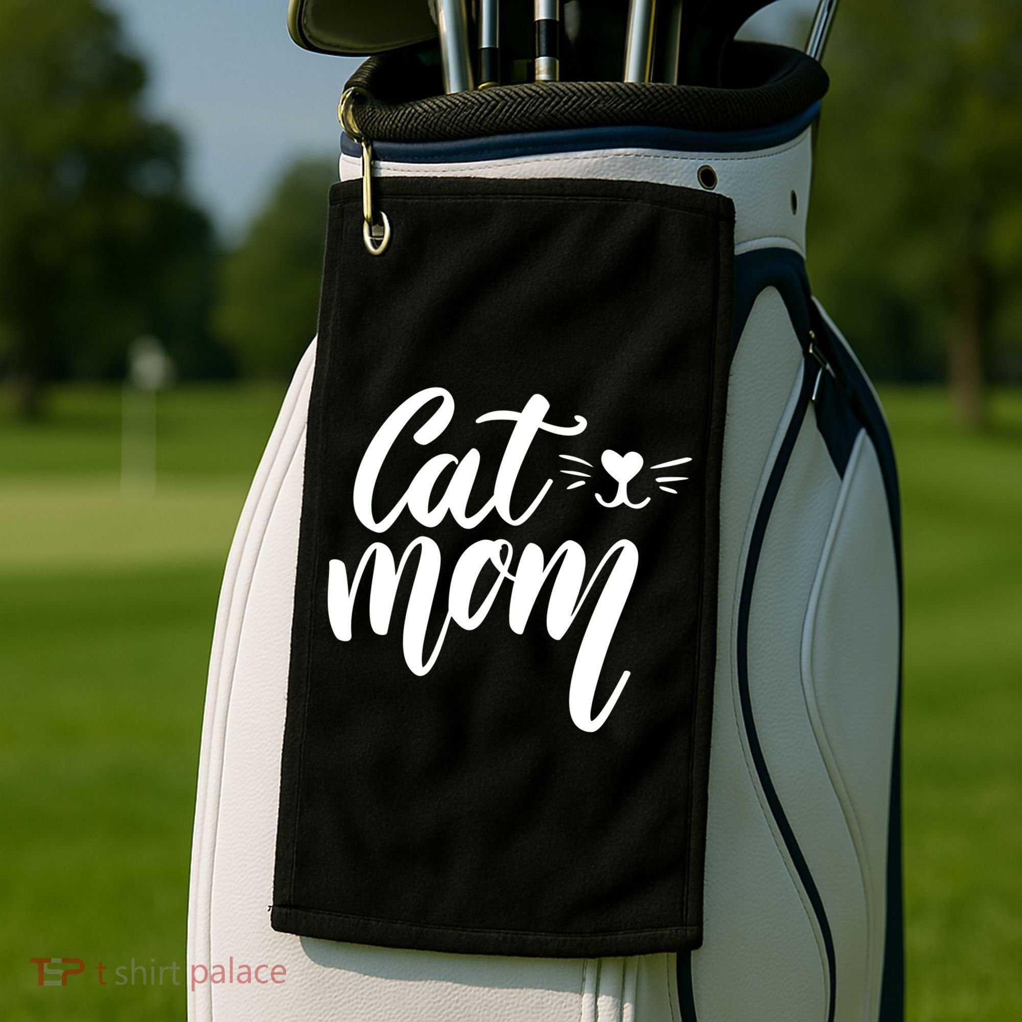 Cat Mom Lover Cute Gift Golf Towel