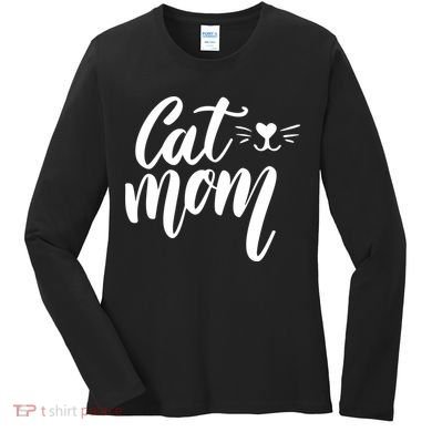 Cat Mom Lover Cute Gift Women's Long Sleeve Shirt