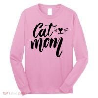 Cat Mom Lover Cute Gift Long Sleeve Shirt thumb 0