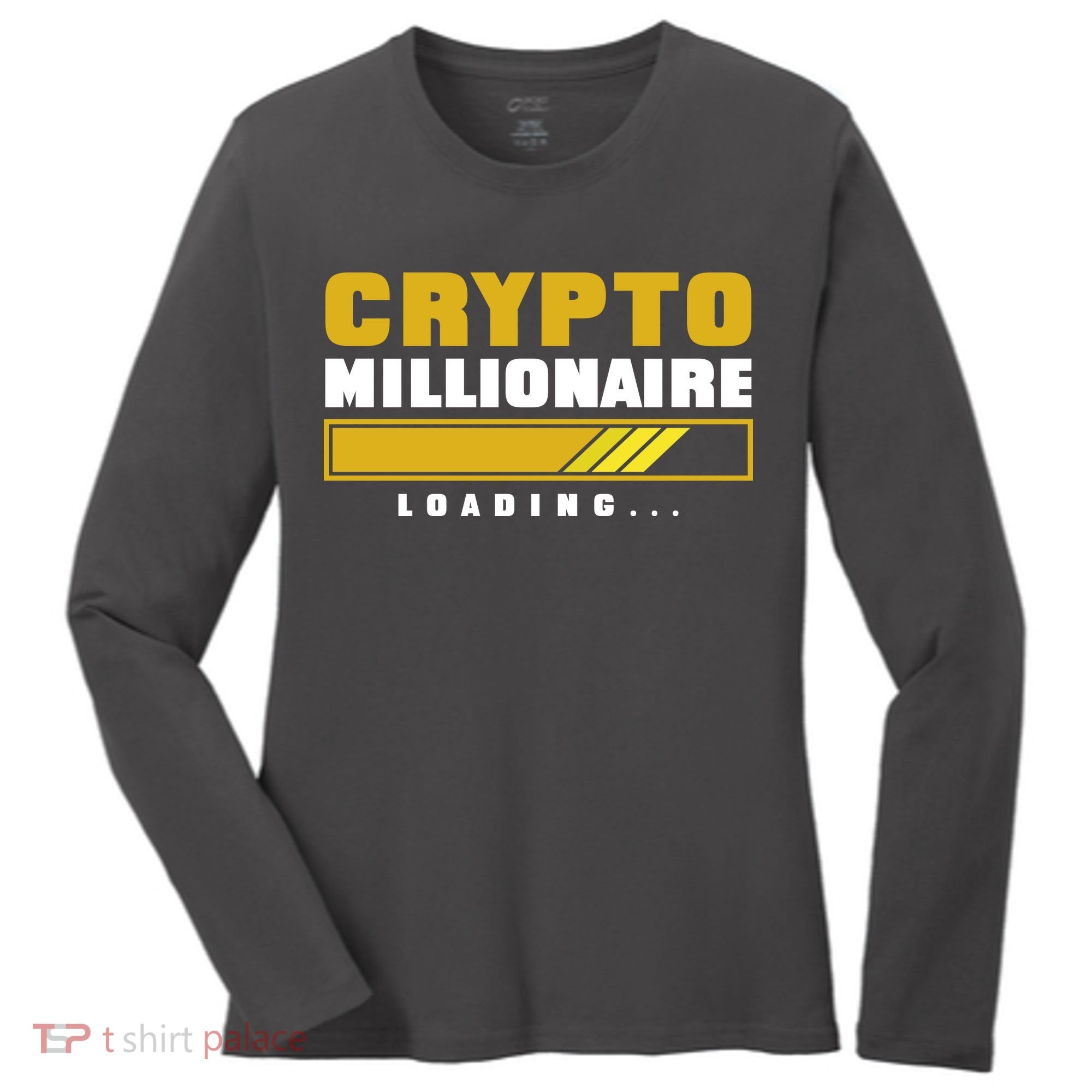Crypto Millionaire Loading Women's Long Sleeve Shirt