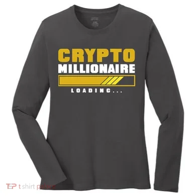 Crypto Millionaire Loading Women's Long Sleeve Shirt