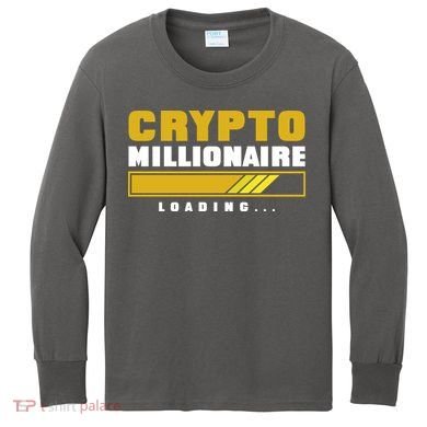 Crypto Millionaire Loading Kids Long Sleeve Shirt