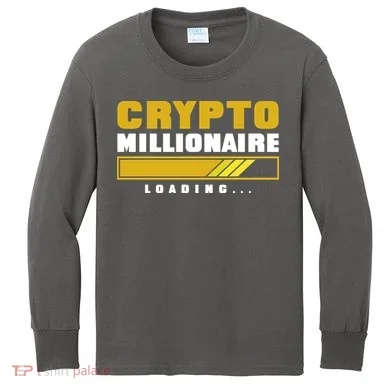 Crypto Millionaire Loading Kids Long Sleeve Shirt