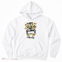 Cute Mom  Life Sunflower Messy Bun Mother's Day Hoodie thumb 0