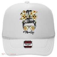 Cute Mom  Life Sunflower Messy Bun Mother's Day Hat thumb 0