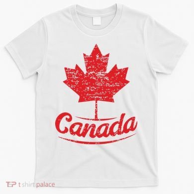 Canada Maple Leaf Proud Vintage Retro Canadian Flag T-Shirt