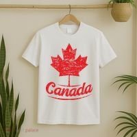 Canada Maple Leaf Proud Vintage Retro Canadian Flag T-Shirt thumb 2