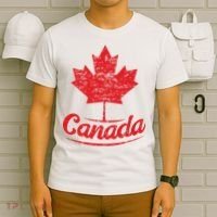 Canada Maple Leaf Proud Vintage Retro Canadian Flag T-Shirt thumb 6