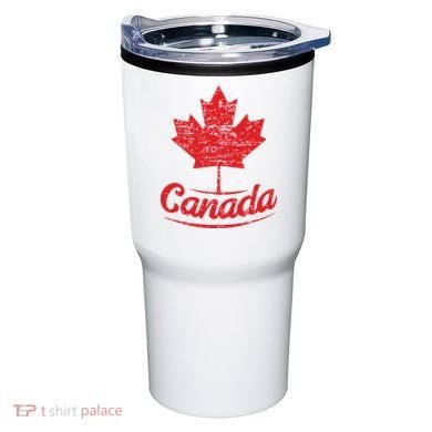 Canada Maple Leaf Proud Vintage Retro Canadian Flag Tumbler