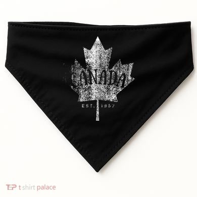 Canada Maple Leaf Canada Est 1867 Vintage Script USA-Made Doggie Bandana