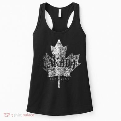 Canada Maple Leaf Canada Est 1867 Vintage Script Women's Tank Top
