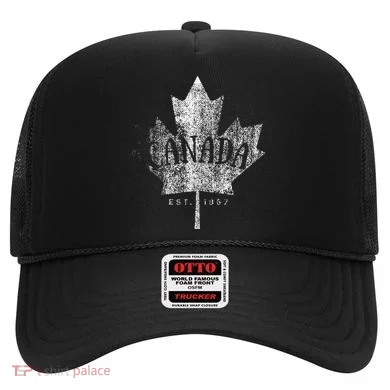 Canada Maple Leaf Canada Est 1867 Vintage Script Hat