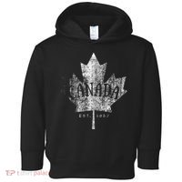 Canada Maple Leaf Canada Est 1867 Vintage Script Toddler Hoodie thumb 0
