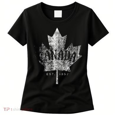 Canada Maple Leaf Canada Est 1867 Vintage Script Women's T-Shirt