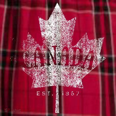 Canada Maple Leaf Canada Est 1867 Vintage Script Women's Flannel Plaid Pajama Pants