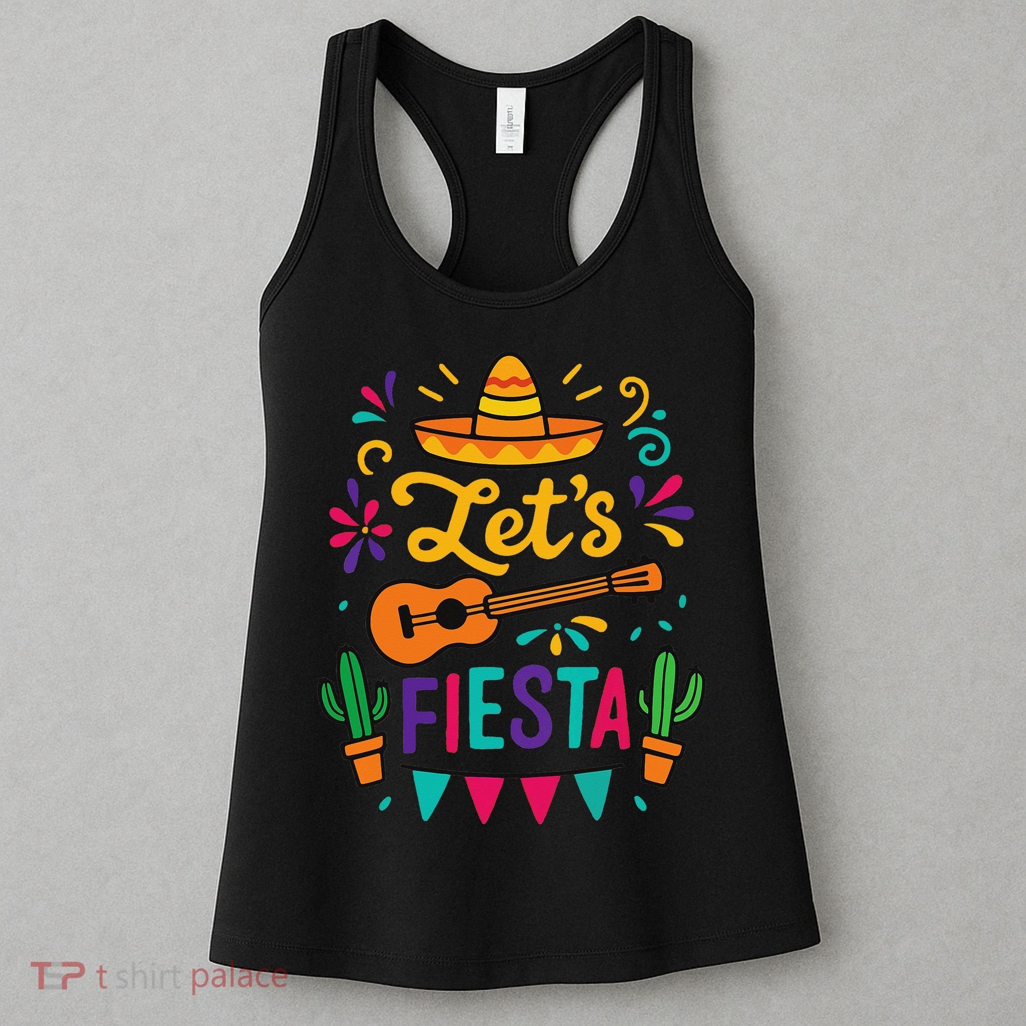 Cinco Mayo Lets Fiesta Girl Mexican Funny Squad Women's Tank Top