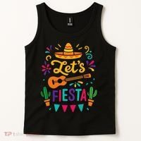 Cinco Mayo Lets Fiesta Girl Mexican Funny Squad Tank Top thumb 2
