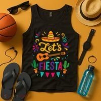 Cinco Mayo Lets Fiesta Girl Mexican Funny Squad Tank Top thumb 4
