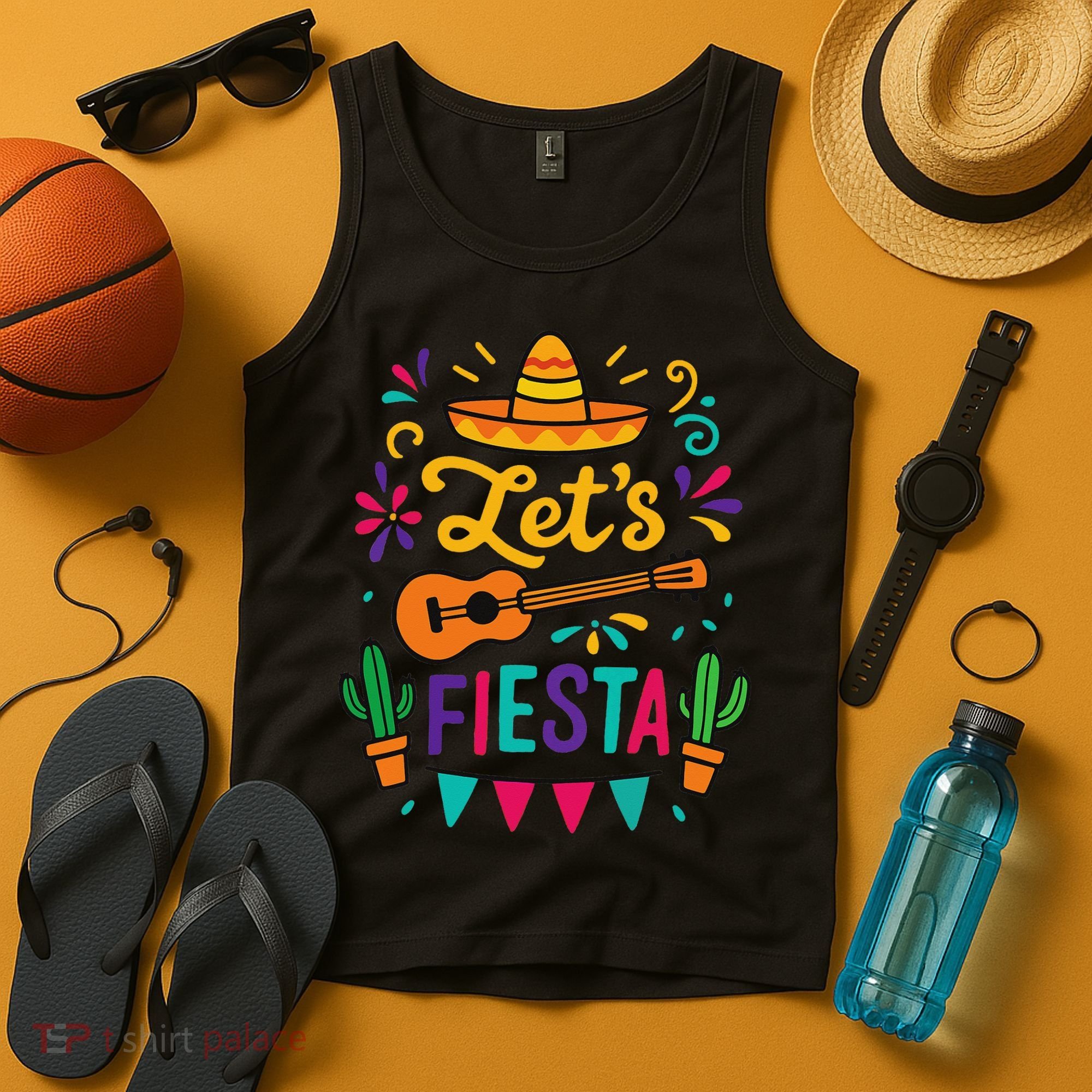 Cinco Mayo Lets Fiesta Girl Mexican Funny Squad Tank Top