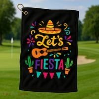 Cinco Mayo Lets Fiesta Girl Mexican Funny Squad Golf Towel thumb 1