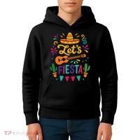 Cinco Mayo Lets Fiesta Girl Mexican Funny Squad Kids Hoodie thumb 4