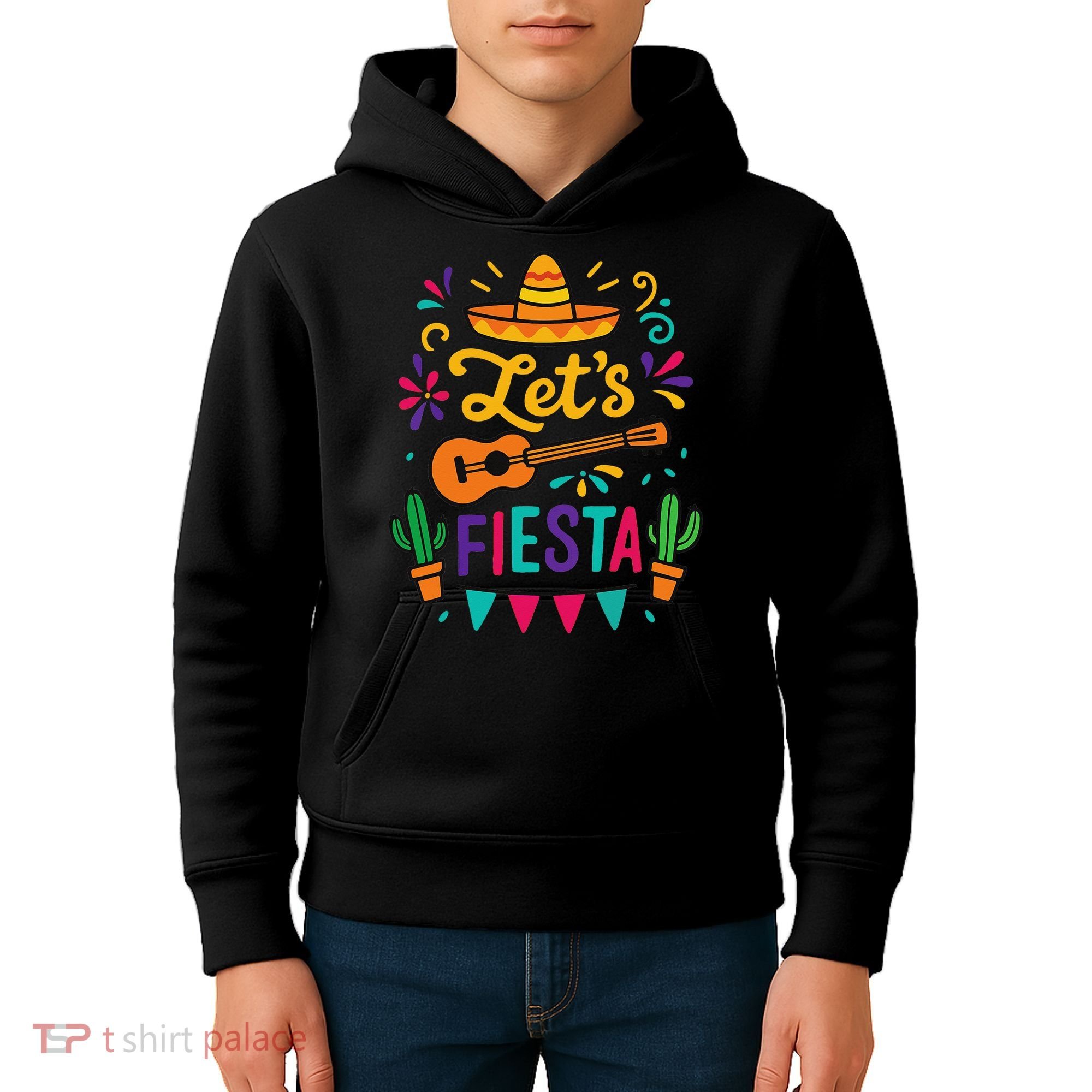 Cinco Mayo Lets Fiesta Girl Mexican Funny Squad Kids Hoodie