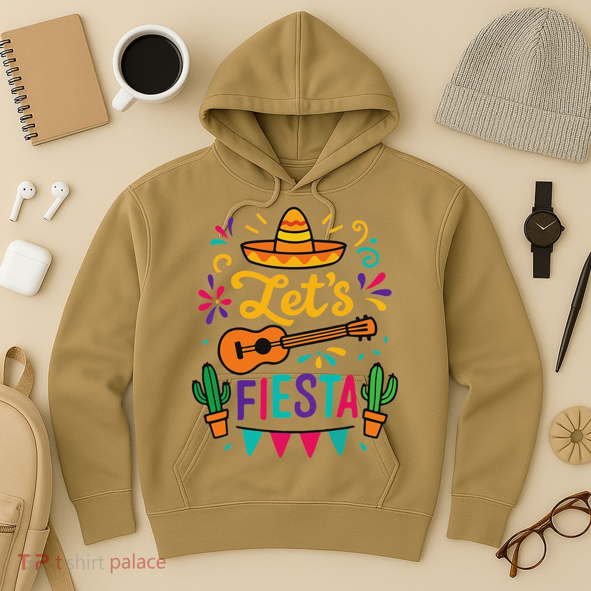 Cinco Mayo Lets Fiesta Girl Mexican Funny Squad Hoodie