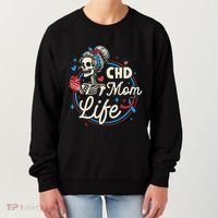 Chd Mom Life Mom Of A Chd Warrior Mother Chd Awareness Women's Sweatshirt thumb 0
