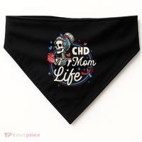 Chd Mom Life Mom Of A Chd Warrior Mother Chd Awareness USA-Made Doggie Bandana thumb 0